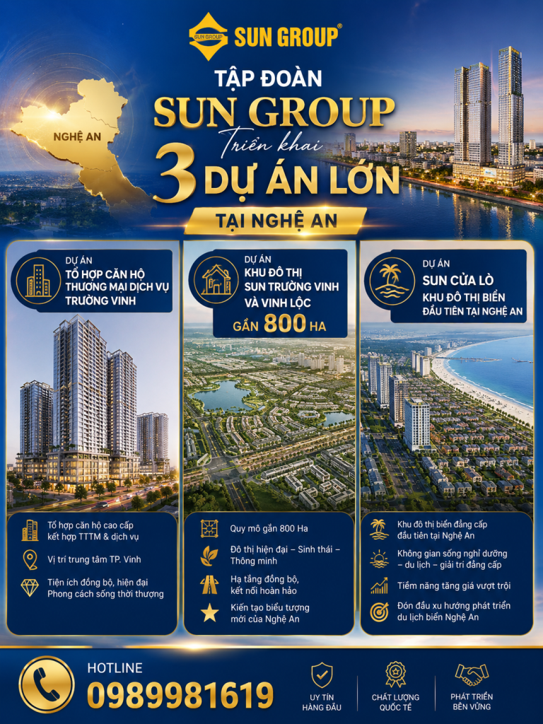 3 dự án lớn Sun Group tại Nghệ An