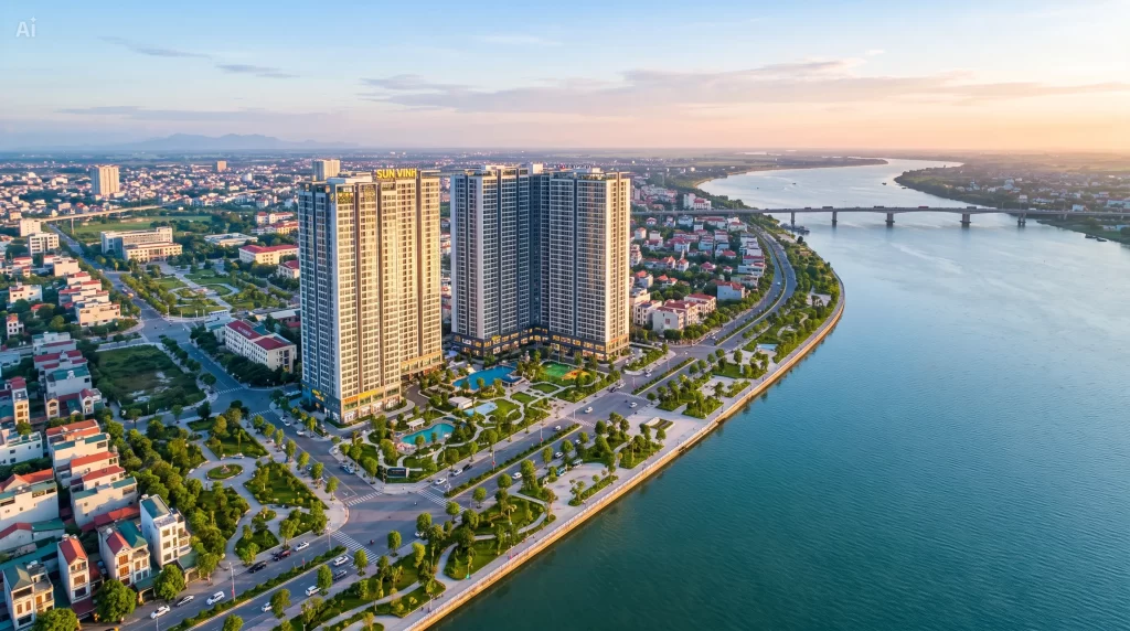 Tầm view pamorama tại chung cư Sun Group Vinh