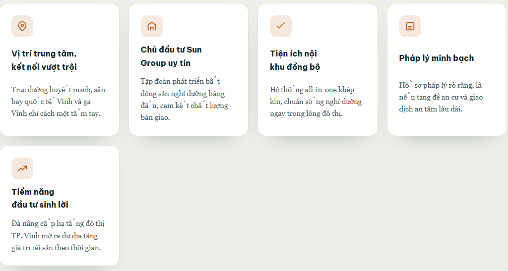 Lý do chọn chung cư Sun Trường Vinh