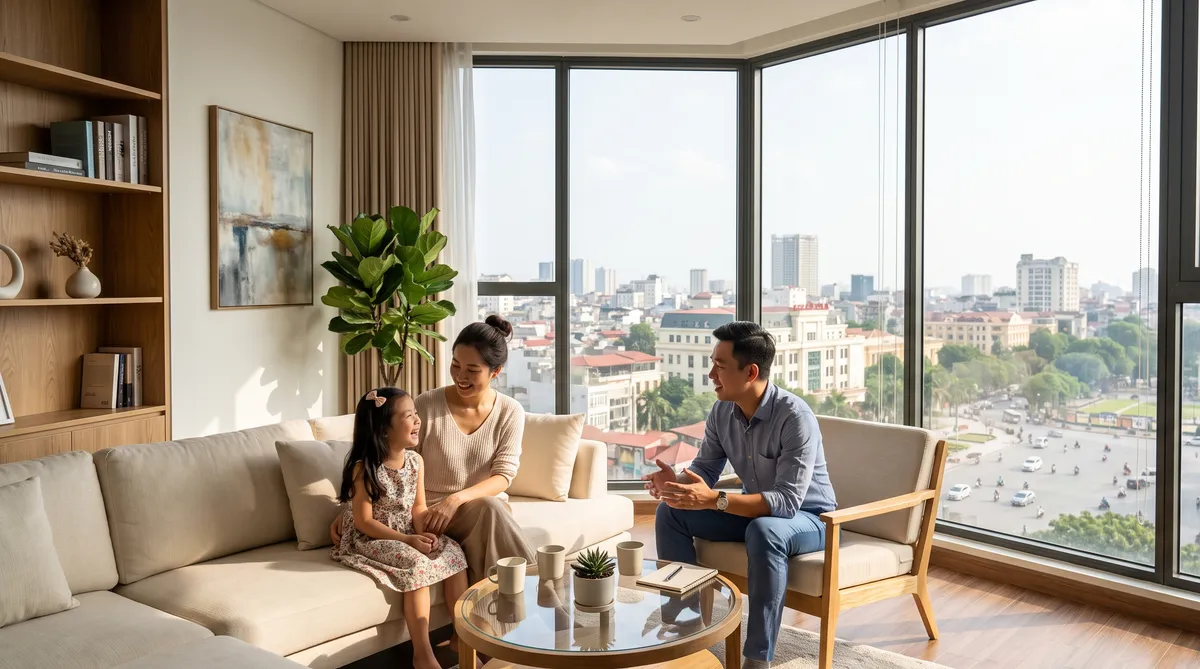 Ảnh minh họa căn hộ nhiều cửa kính đón sáng tự nhiên, giảm điện chiếu sáng ban ngày