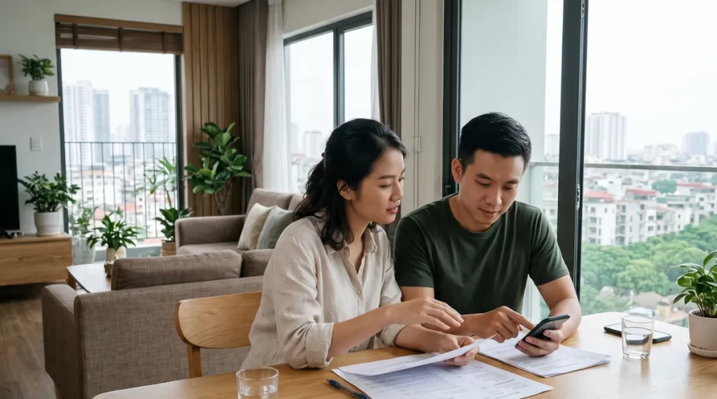 Ảnh minh họa vợ chồng trẻ chuẩn bị đăng ký thường trú căn hộ Sun Trường Vinh